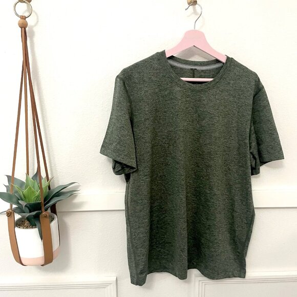 Lululemon Athletica Heather Green Men's Short Sleeve Tee Size XL - Picture 1 of 4